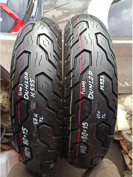 Комлект БУ Мотошин Dunlop 140/80-15 и 140/80-15 K-555 TL Комлект БУ Мотошин Dunlop 140/80-15 и 140/80-15 K-555 TL