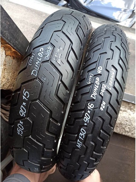 Комлект БУ Мотошин Dunlop 150/90-15 и 130/90-16 D404 D402 TL