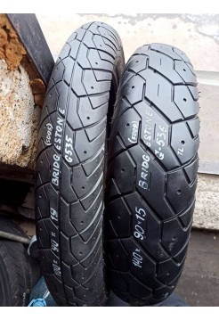 Комлект БУ Мотошин Bridgestone 140/90-15 и 100-90-19 G-535 G536 TL