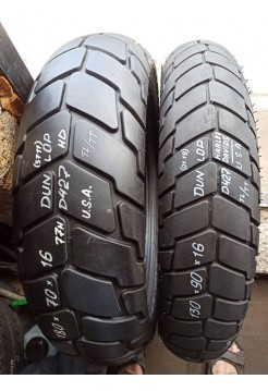 Комплект БУ Мотошин Dunlop 180/70-16 и 130/90-16 HD TL