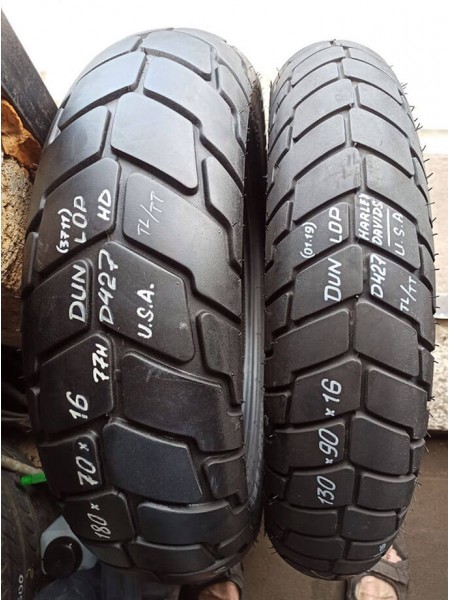 Комплект БУ Мотошин Dunlop 180/70-16 и 130/90-16 HD TL