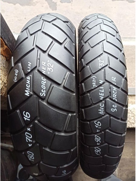 Комплект БУ Мотошин Michelin 180/70-16 и 130/90-16 Scorecher TL