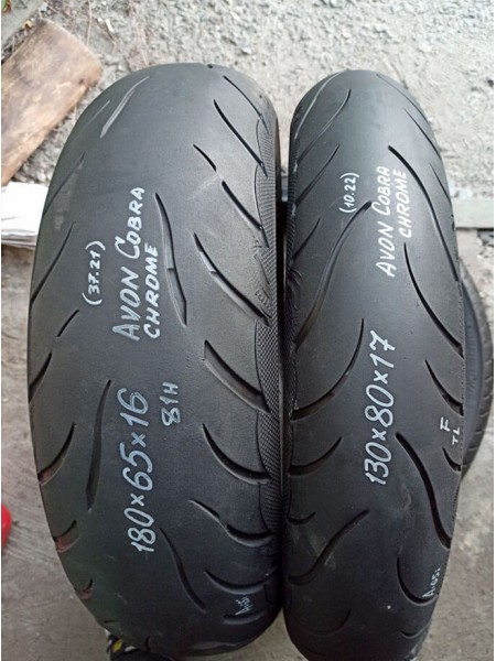 Комлект БУ Мотошин Avon 180/65-16 и 130/80-17 Cobra Chrome TL