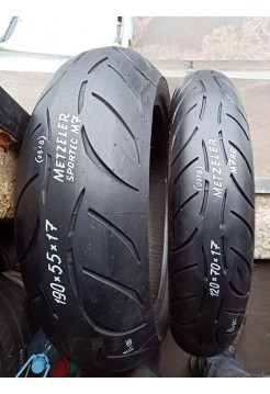 Комлект БУ Мотошин Metzeler 190/55-17 и 120/70-17 Sportec TL