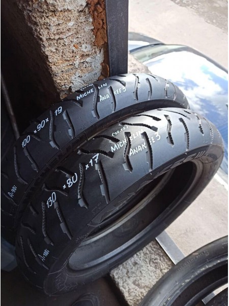 Комплект БУ Мотошин Michelin 130/80-17 и 100/90-19 Anakee 3 TL