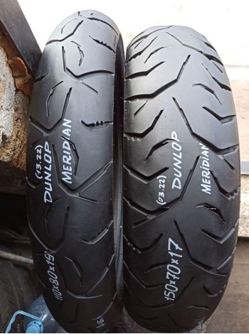 Шины комплектом для мотоцикла Dunlop 150/70-17 и 110/80-19 Meridian TL