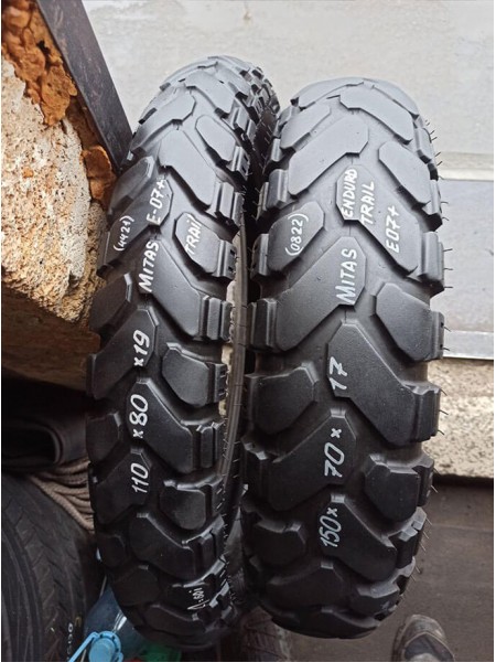 Комлект БУ Мотошин Mitas 150/70-17 и 110/80-19 Enduro Trail E07 TL