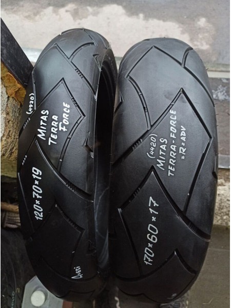 Комлект БУ Мотошин Mitas 170/60-17 и 120/70-19 Terra Force TL