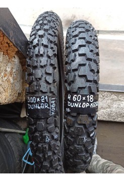 Комлект БУ Мотошин Dunlop 4,60-18 и 3,00-21 K-650 TL